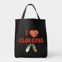 I Love Clogging Canvas Bag