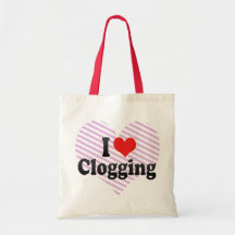 I Love Clogging Tote Bags