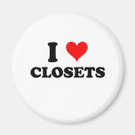 I Love Closets Refrigerator Magnet