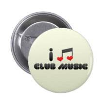 I Love Club Music Buttons