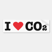 I Love CO2 Bumper Stickers