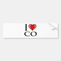 I Love CO - Colorado Bumper Stickers