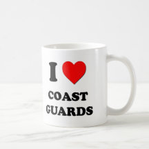 I Love Coast Guards Coffee Mugs
