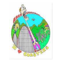 I LOVE Coasters Postcard