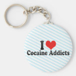 I Love Cocaine Addicts Key Chain