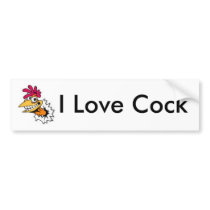 I Love Cock Bumper Sticker