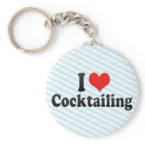 I Love Cocktailing keychains