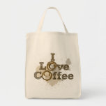 I Love Coffee Art Caffeine Bag