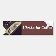 I love Coffee Cafe Shop Coffee Cups on Table Bumper Sticker
