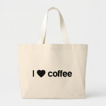 I love coffee canvas bag