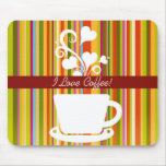 I Love Coffee Colourful Mousepad
