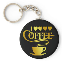 I LOVE COFFEE KEY CHAINS