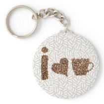 I Love Coffee Key Chains