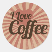I love coffee stickers