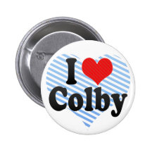 I Love Colby Pinback Button