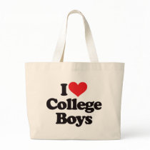 I Love College Boys Tote Bag