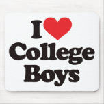 I Love College Boys Mouse Pads