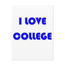 I Love College Post Cards
