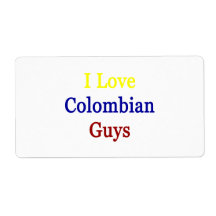 I Love Colombian Guys Custom Shipping Labels