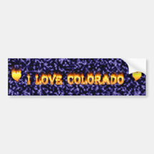I love colorado fire and flaems bumper sticker