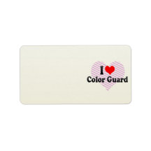 I love Colour Guard Personalized Address Labels