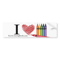 I Love Colouring Books Sticker