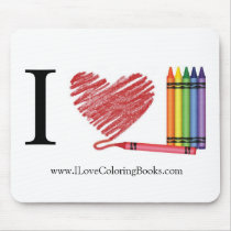 I Love Colouring Mouse Pad