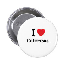 I love Columbus heart custom personalized Pin