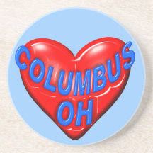 I Love Columbus Ohio Beverage Coaster