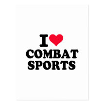 I love Combat Sports Post Cards