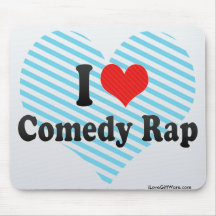 I Love Comedy Rap Mousepads