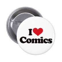 I Love Comics Button
