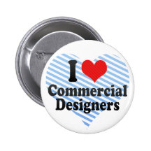 I Love Commercial Designers Pins