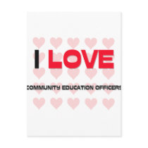 I LOVE COMMUNITY EDUCATION OFFICERS POSTCARD