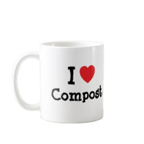 I love Compost heart custom personalized Coffee Mug