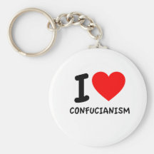 I Love Confucianism Keychain