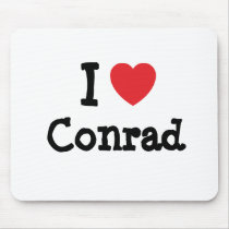 I love Conrad heart custom personalized Mouse Pads