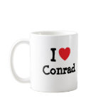 I love Conrad heart custom personalized Coffee Mugs
