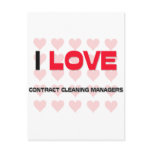 I LOVE CONTRACT CLEANING MANAGERS POSTCARD