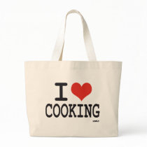 I LOVE COOKING CANVAS BAGS