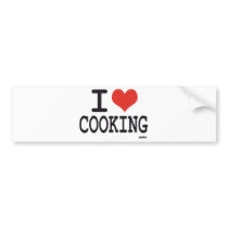 I LOVE COOKING BUMPER STICKER