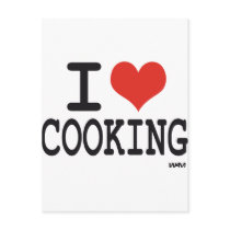 I LOVE COOKING POST CARDS
