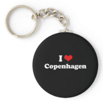 I Love Copenhagen Tshirt White Tshirt Key Chains