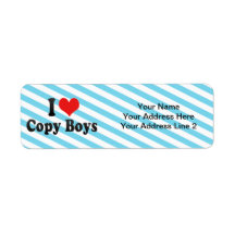 I Love Copy Boys Custom Return Address Labels