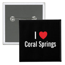 I love Coral Springs Button