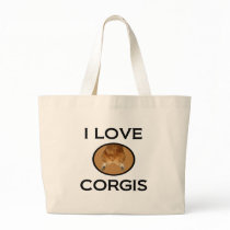 I Love Corgis Tote Bag