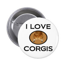I Love Corgis Pinback Button