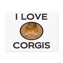 I Love Corgis Postcard