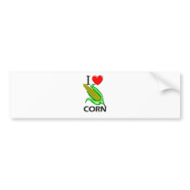 I Love Corn Bumper Sticker