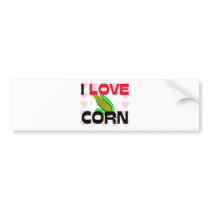 I Love Corn Bumper Sticker